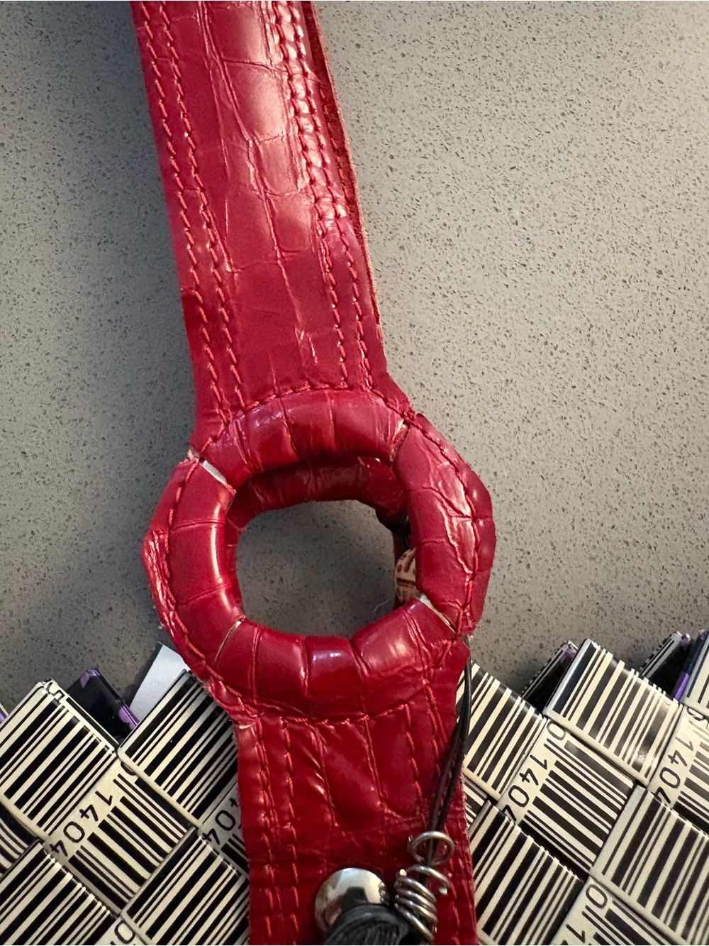 Nahui Ollin | Woven Upcycled Barcode| Tote Bag - Picture 6 of 11